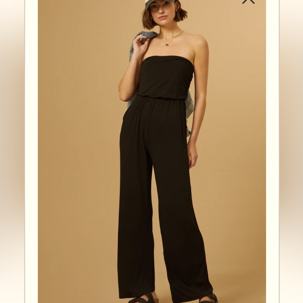 NWT‎ Altar’d State Chandler Wide Leg Strapless Jumpsuit